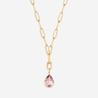 Charm de lágrima con piedra de nacimiento