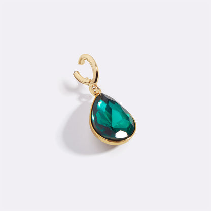Charm de lágrima con piedra de nacimiento
