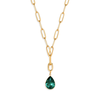 Charm de lágrima con piedra de nacimiento