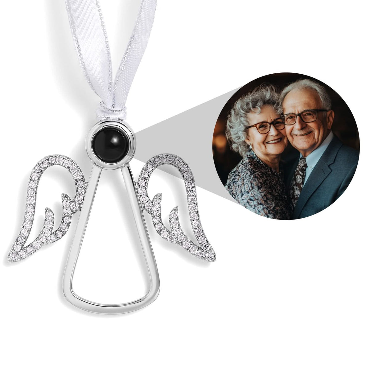Adorno personalizado con foto de ángel