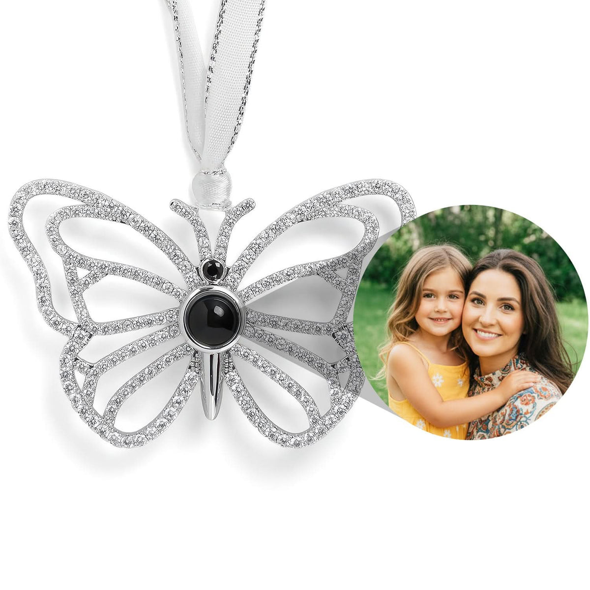 Adorno personalizado con foto de mariposa