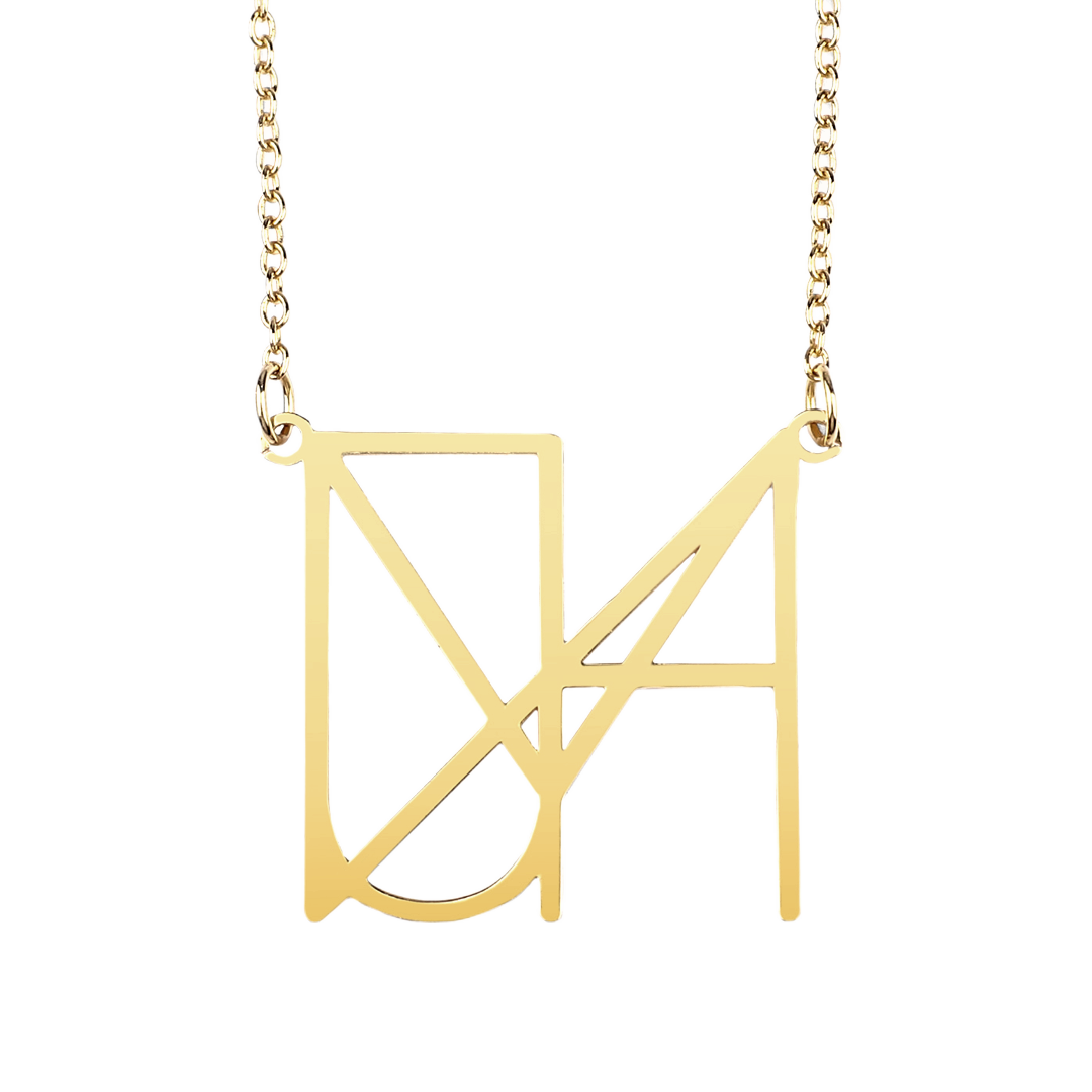 Collana con nome e monogramma minimalista