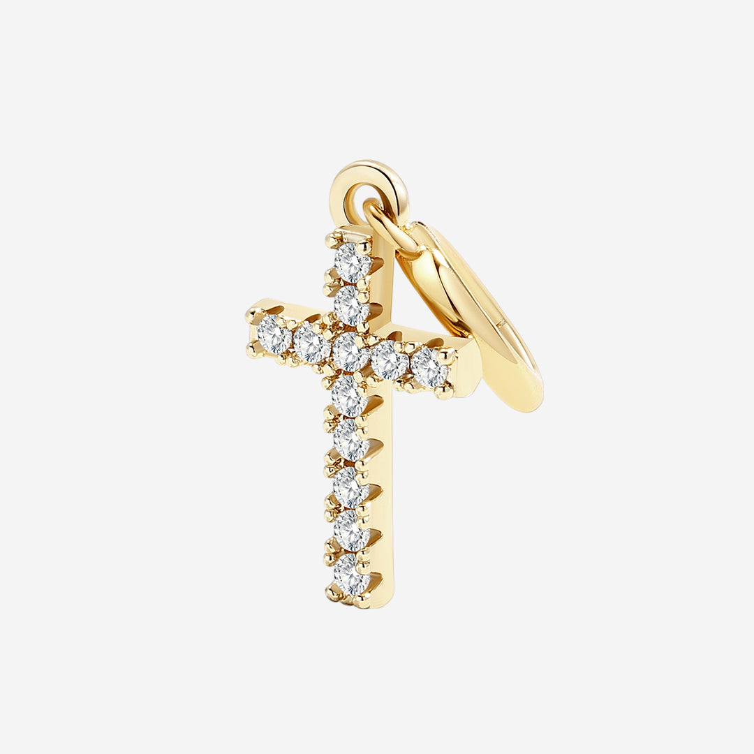Pendentif croix pavée