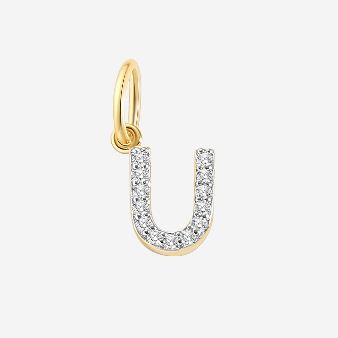 Charm con inicial y circonitas PJULAN