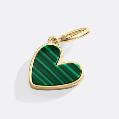 Charm de corazón de piedra natural