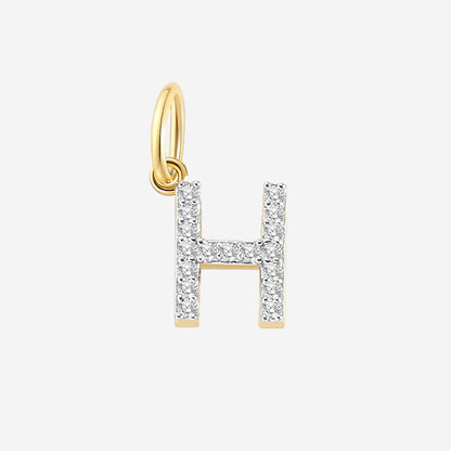 Charm con inicial y circonitas PJULAN