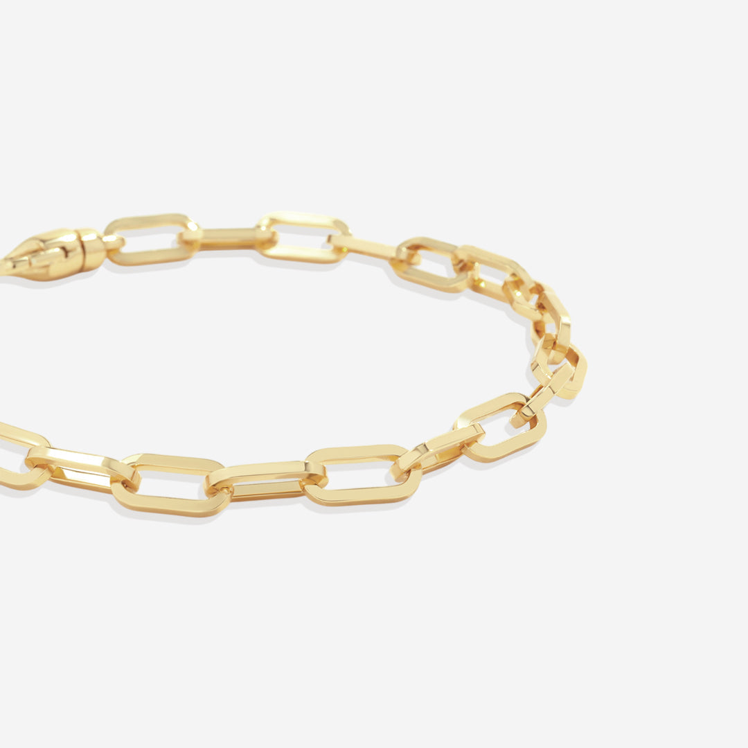 Pulsera de cadena Paperclip con eslabones abiertos