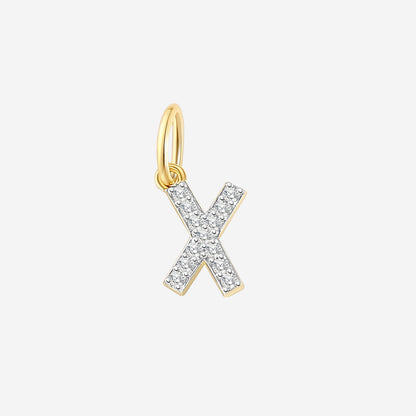 Charm con inicial y circonitas PJULAN