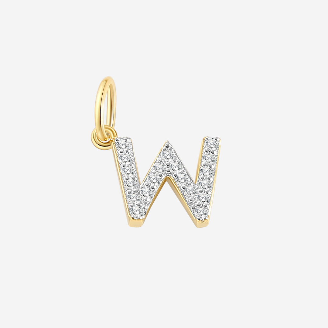 Charm con inicial y circonitas PJULAN