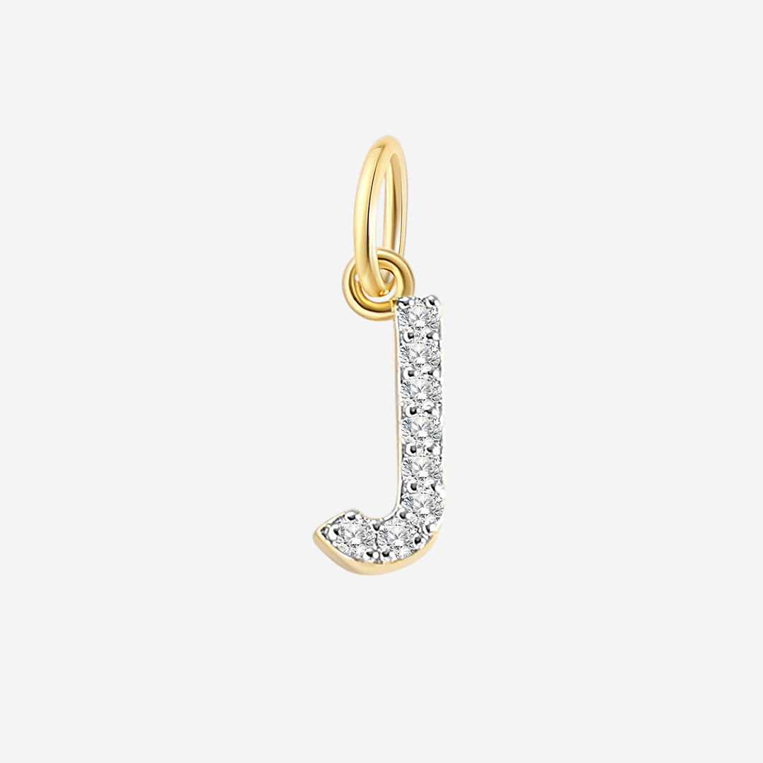 Charm con inicial y circonitas PJULAN