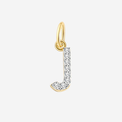 Charm con inicial y circonitas PJULAN