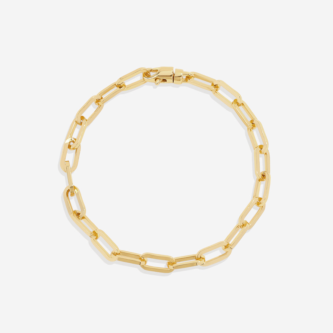 Pulsera de cadena Paperclip con eslabones abiertos