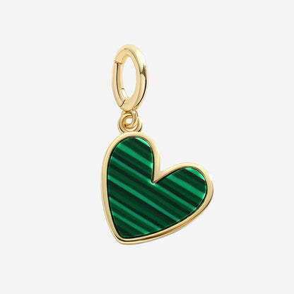 Charm de corazón de piedra natural
