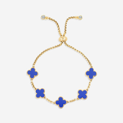 Pulsera esmaltada con trébol de cuatro hojas