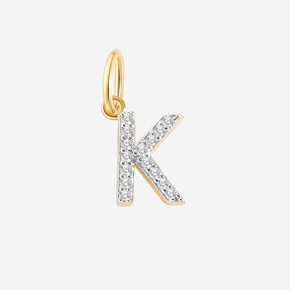 Charm con inicial y circonitas PJULAN