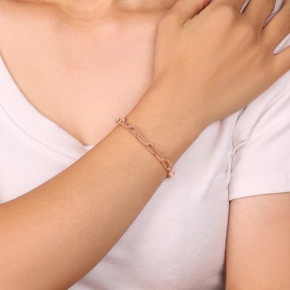 Pulsera de cadena Paperclip con eslabones abiertos