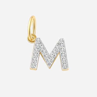 Charm con inicial y circonitas PJULAN