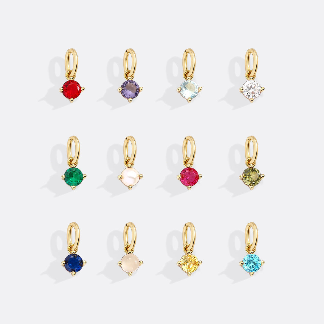 Charm esencial de 4 mm con piedra de nacimiento