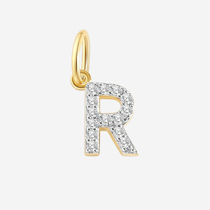 Charm con inicial y circonitas PJULAN
