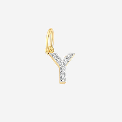Charm con inicial y circonitas PJULAN