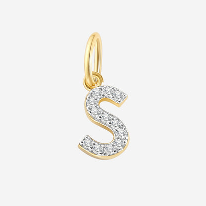 Charm con inicial y circonitas PJULAN