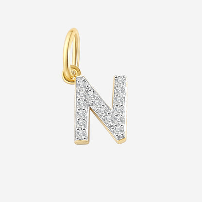 Charm con inicial y circonitas PJULAN