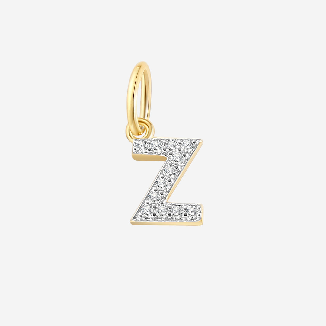 Charm con inicial y circonitas PJULAN
