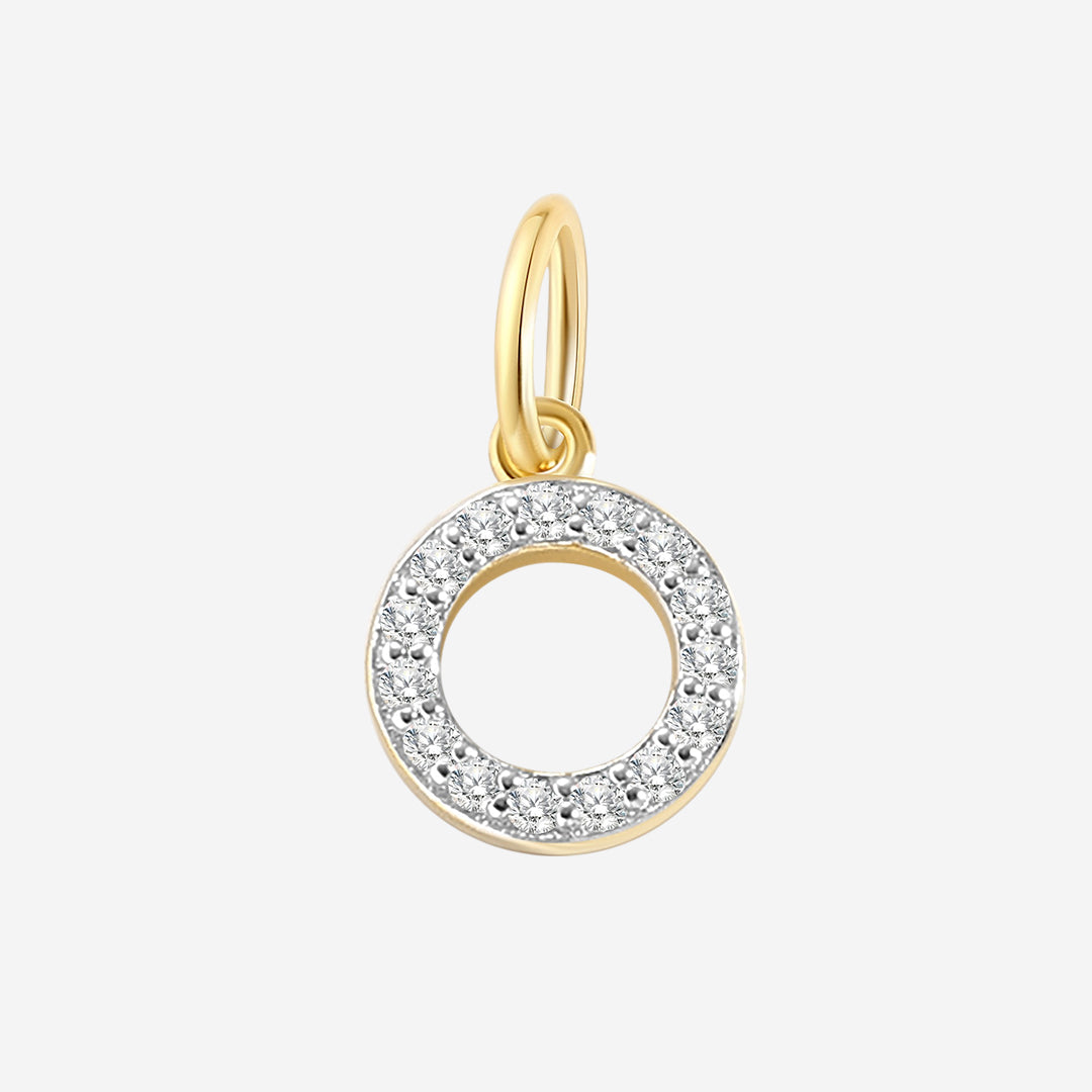 Charm con inicial y circonitas PJULAN