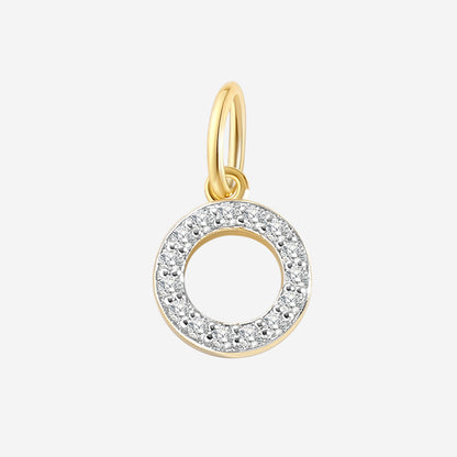 Charm con inicial y circonitas PJULAN