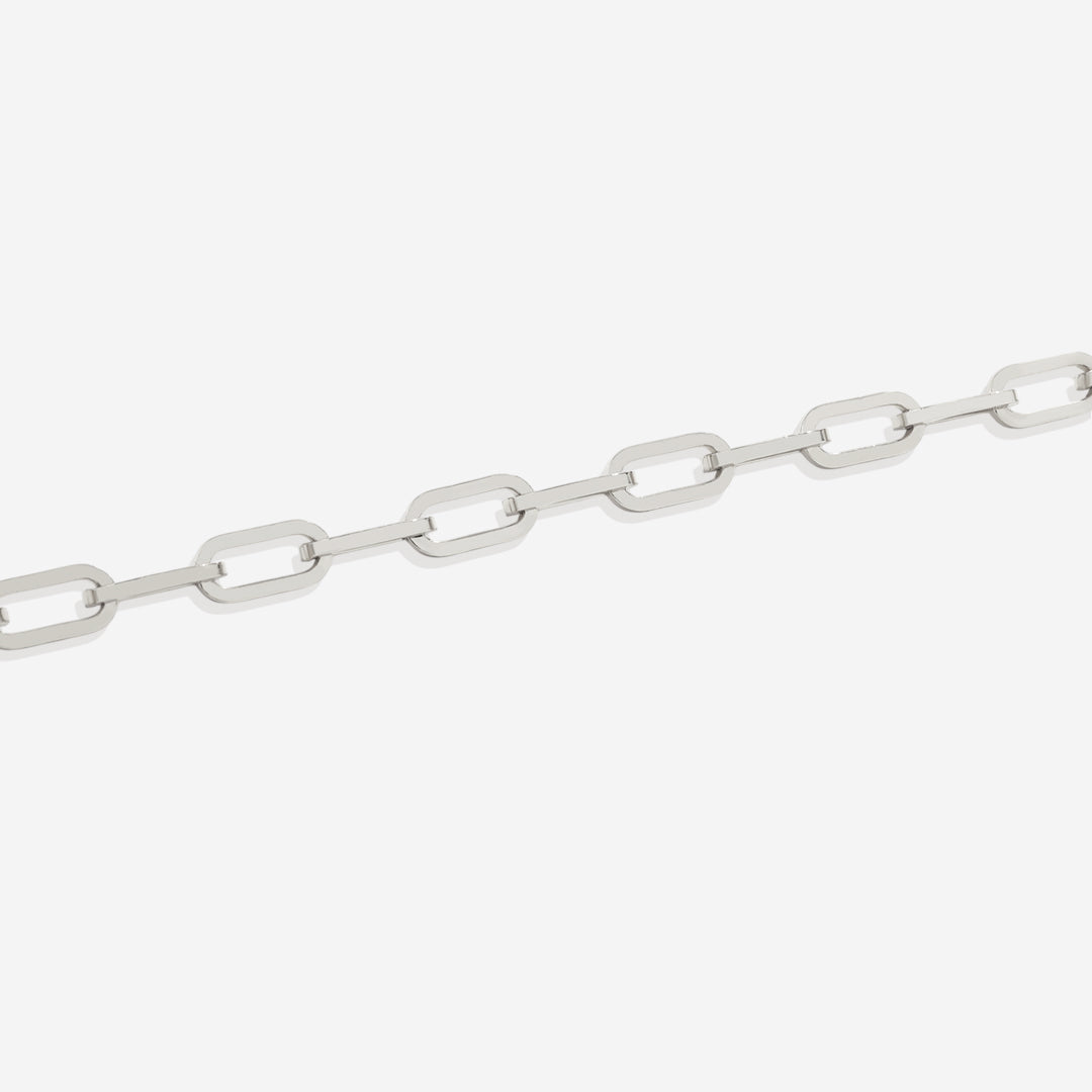 Pulsera de cadena Paperclip con eslabones abiertos