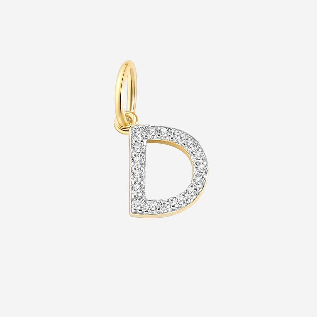 Charm con inicial y circonitas PJULAN