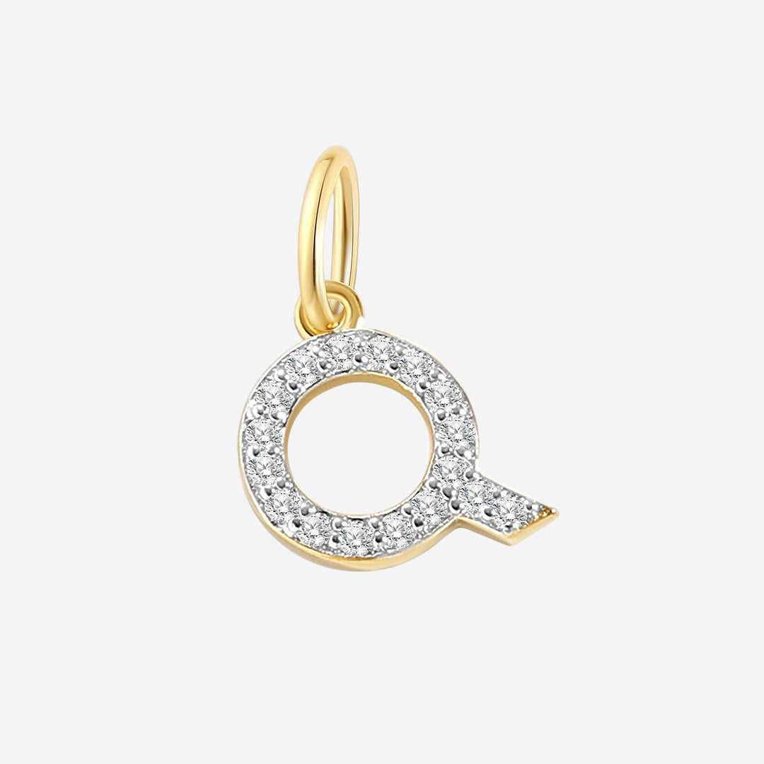Charm con inicial y circonitas PJULAN