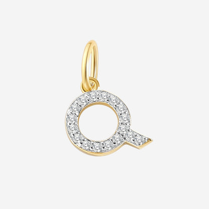 Charm con inicial y circonitas PJULAN