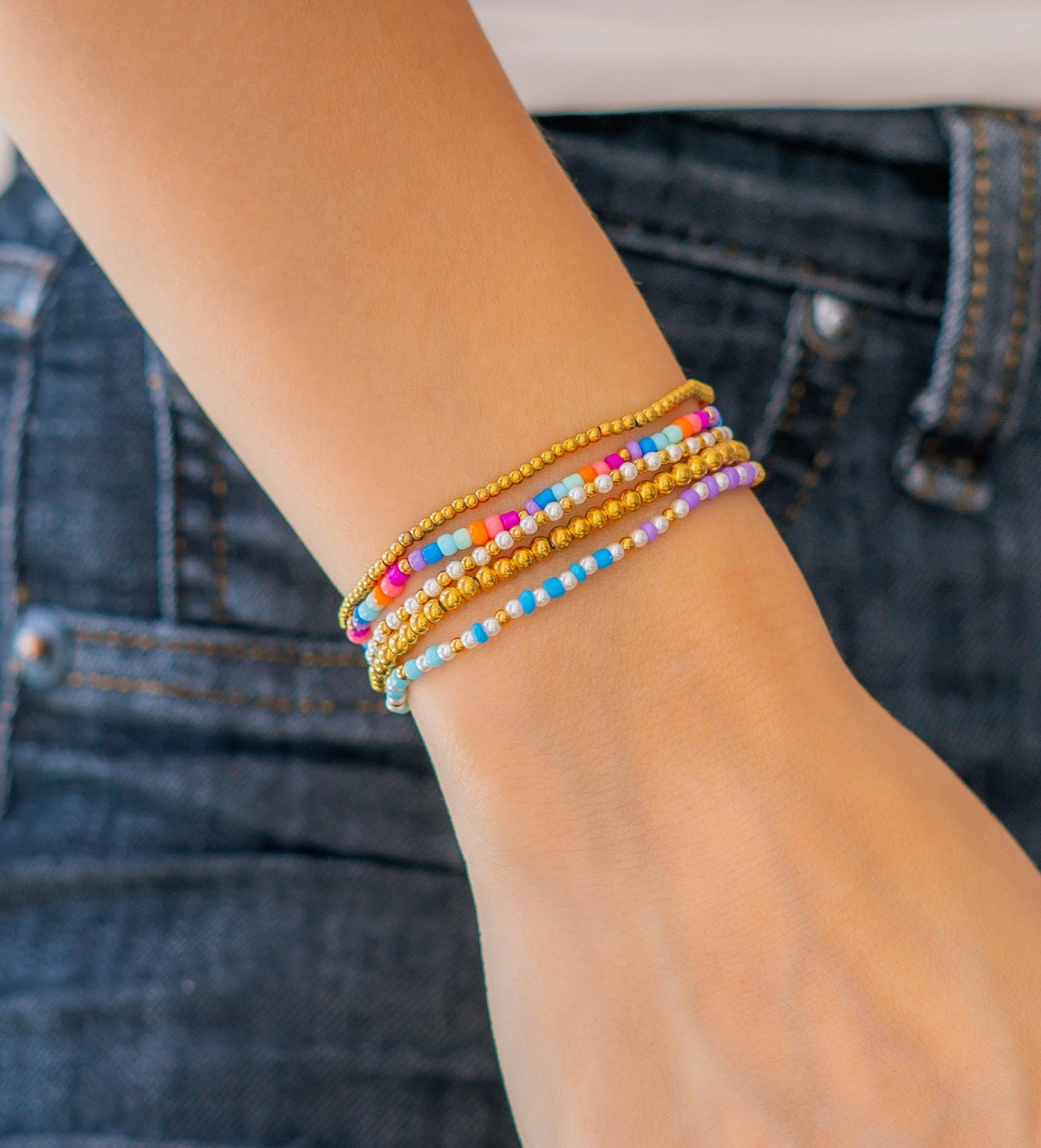 Set de pulseras de cuentas para verano