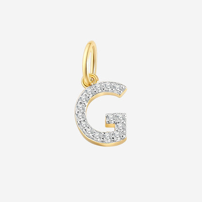 Charm con inicial y circonitas PJULAN