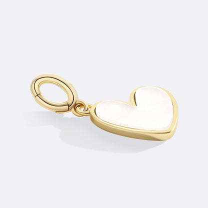 Charm de corazón de piedra natural