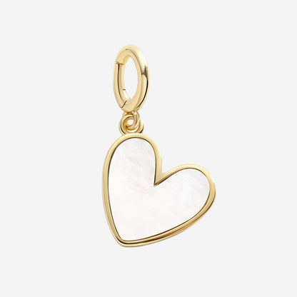 Charm de corazón de piedra natural
