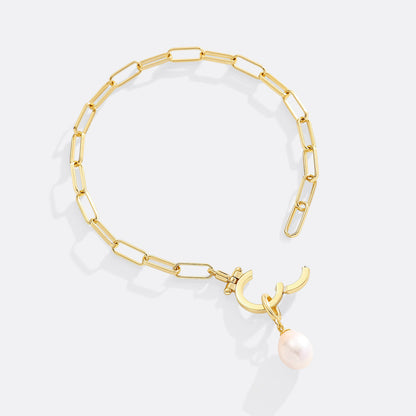 Charm de perla natural en forma de lágrima