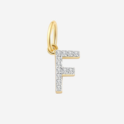 Charm con inicial y circonitas PJULAN