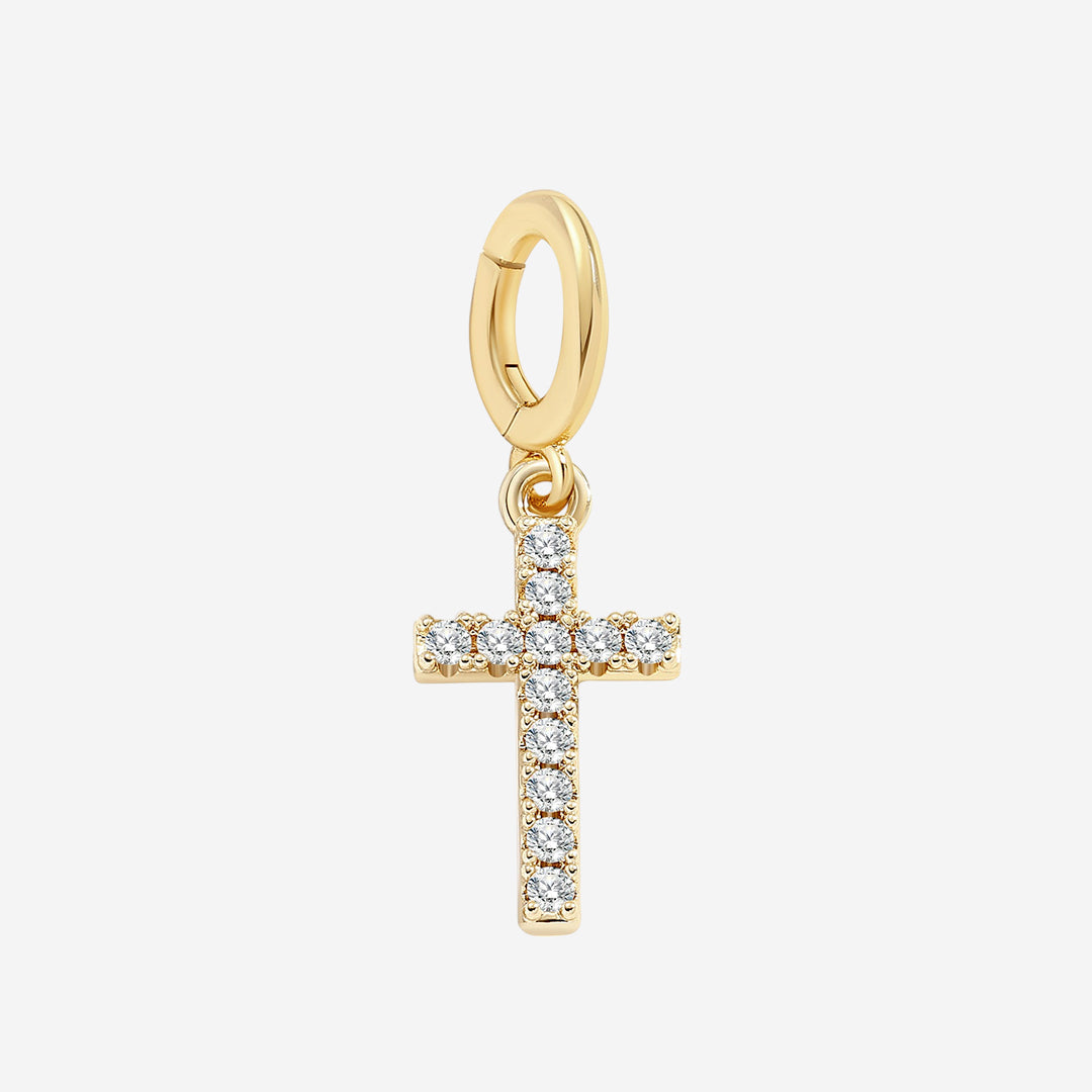 Pendentif croix pavée
