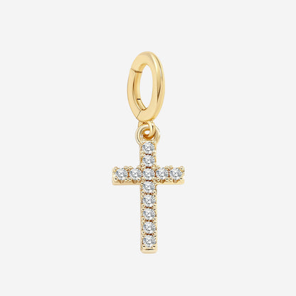Pendentif croix pavée