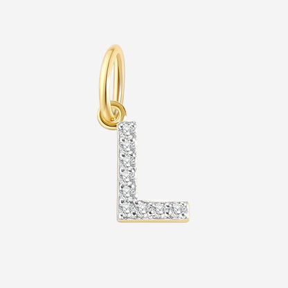 Charm con inicial y circonitas PJULAN