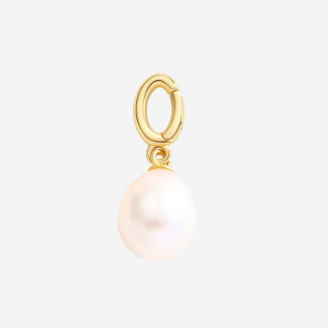 Charm de perla natural en forma de lágrima