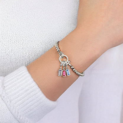 Pulsera de cuentas con piedra de nacimiento