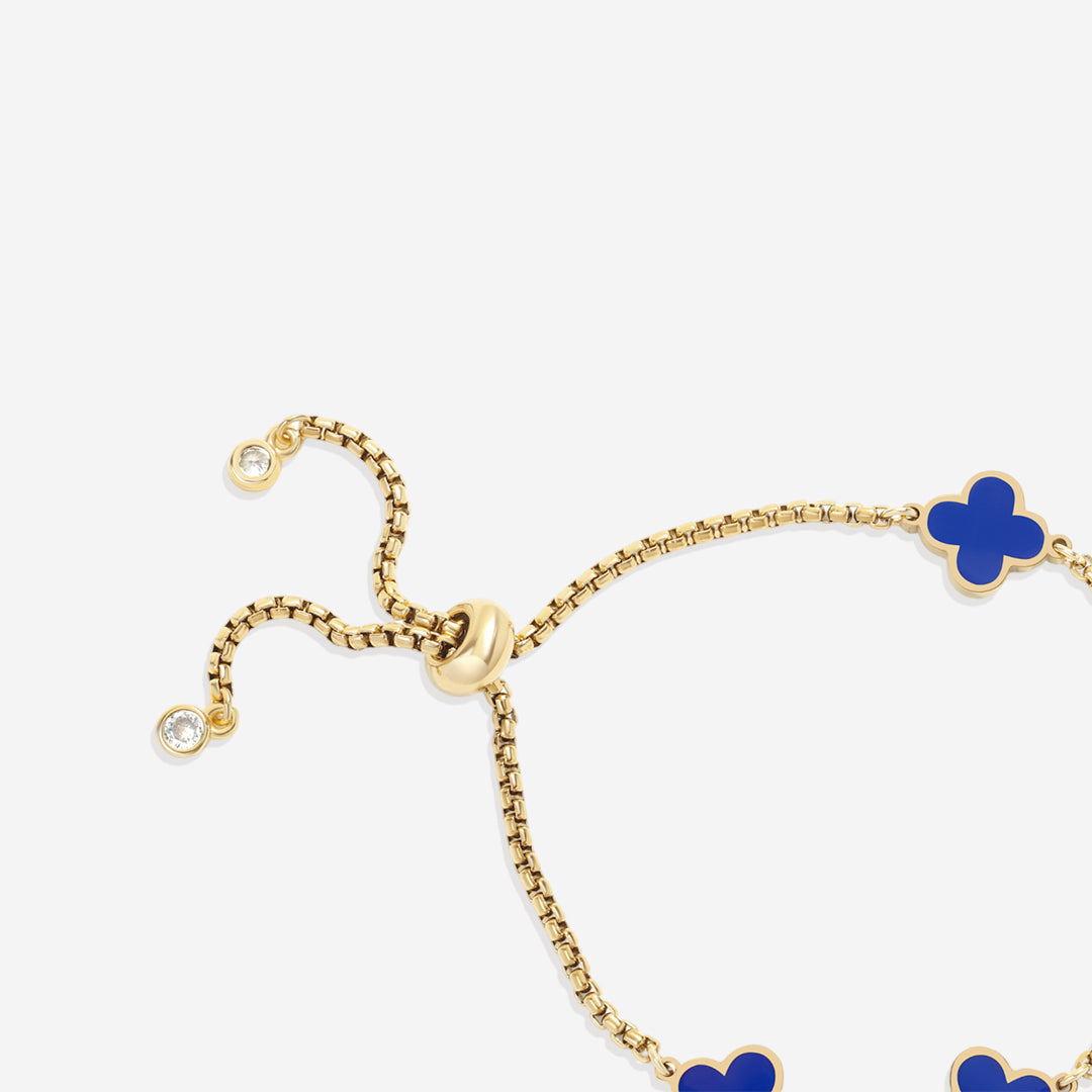 Pulsera esmaltada con trébol de cuatro hojas