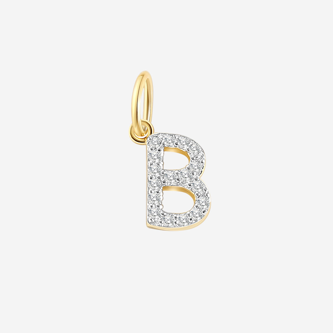 Charm con inicial y circonitas PJULAN