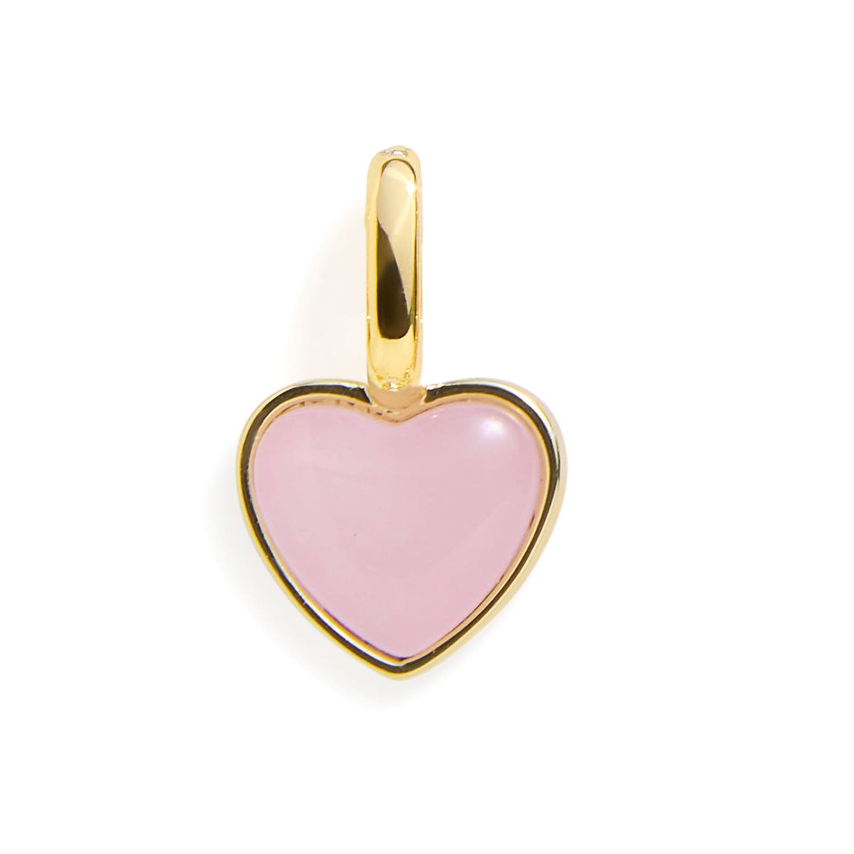 Breloque cœur en quartz rose
