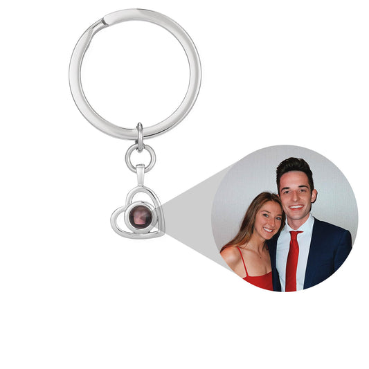 Portachiavi personalizzato con foto e cuore