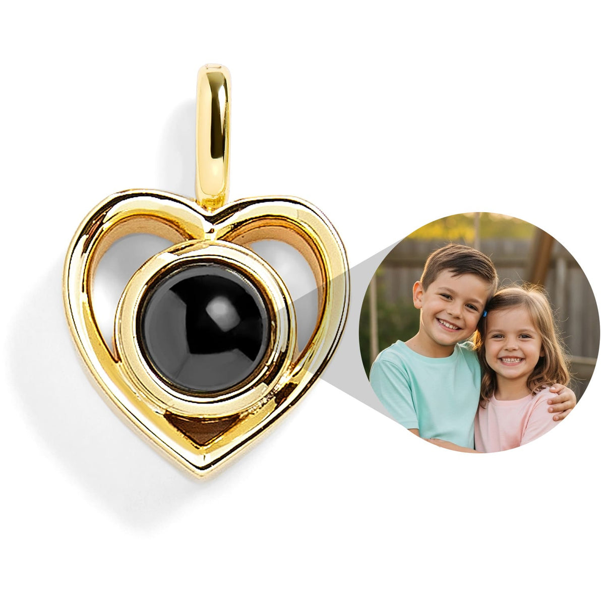 Personalized Heart Photo Charm