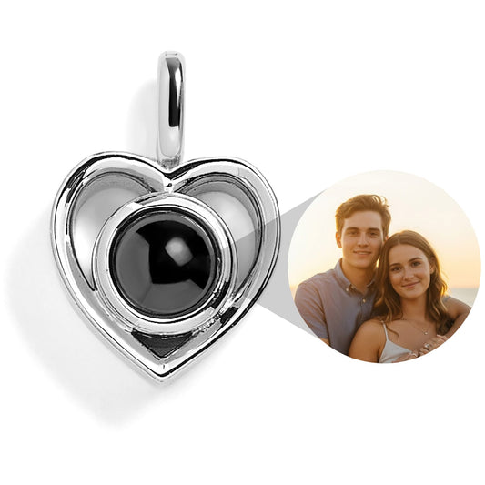 Ciondolo a cuore personalizzato con foto